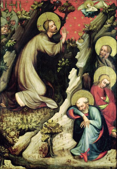 Jesus in the Garden of Gethsemane, from the Trebon Altarpiece by Master of the Trebon Altarpiece